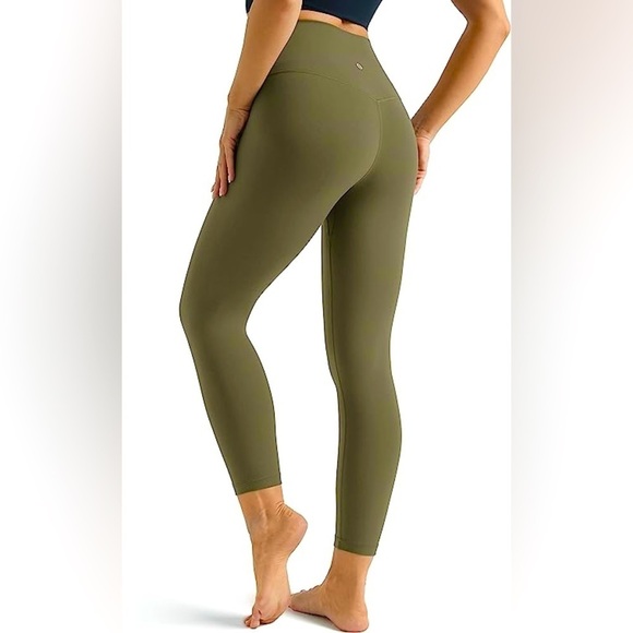 Colorfulkoala Women's High Waisted Legging - Olive Green - Medium - Picture 1 of 8